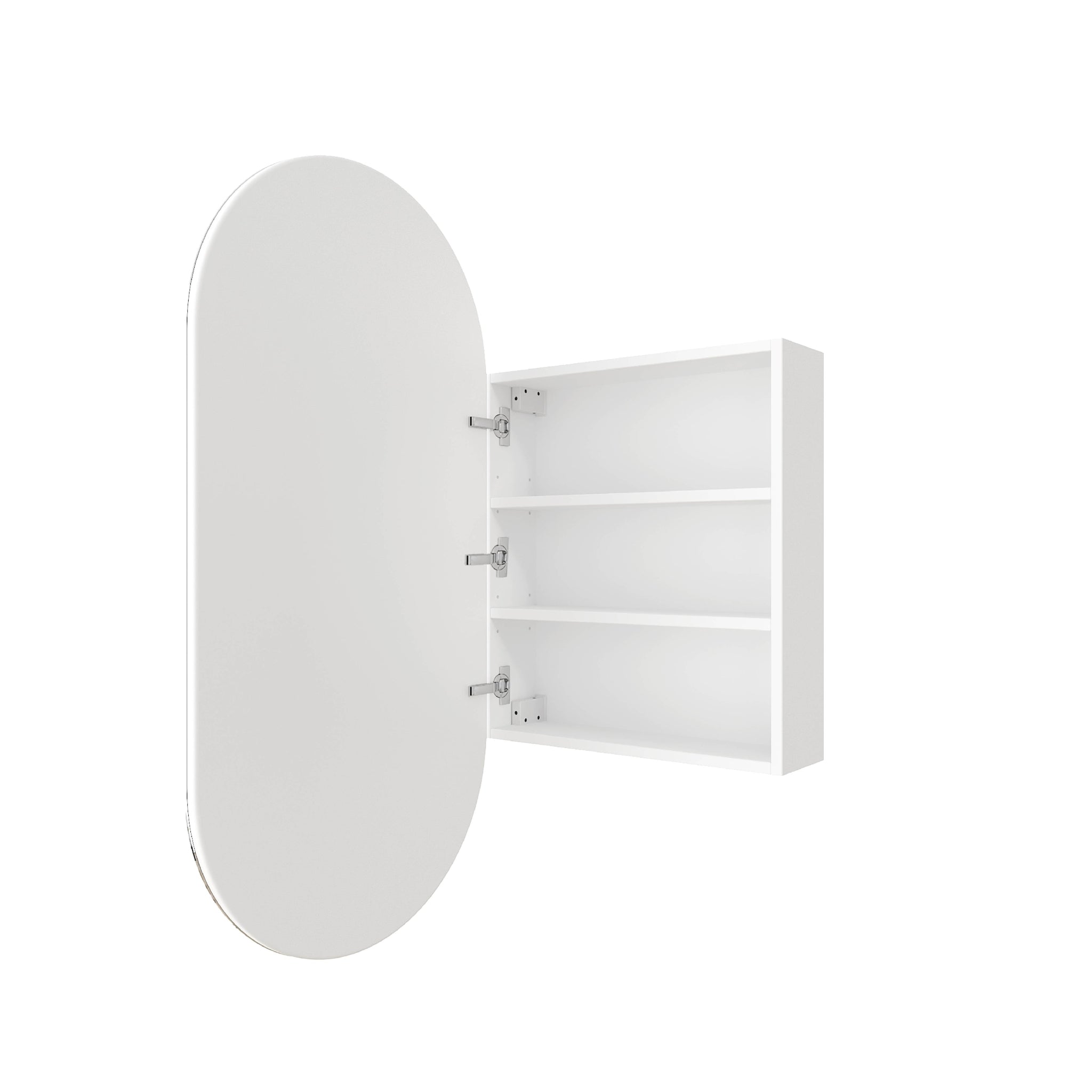 THERMOGROUP ABLAZE PILL SHAPE MIRROR CABINET WHITE 500X1000MM