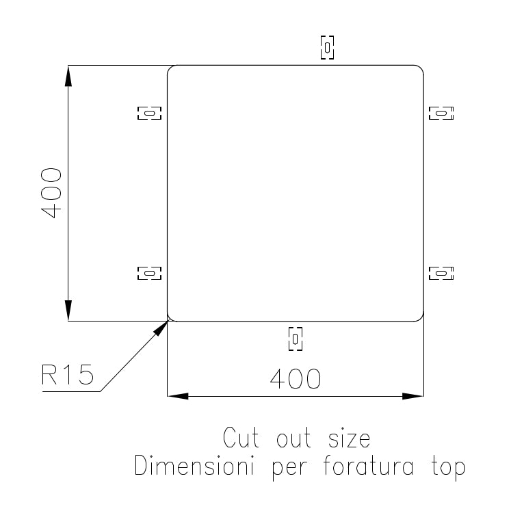 Linsol Foster KE Sink 440mm cut-out specification