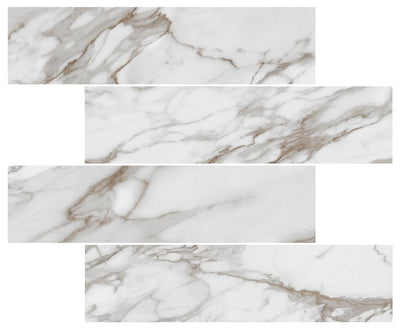 MUSES CALACATTA GOLD POLISHED 75X300MM SUBWAY TILE (PER BOX)