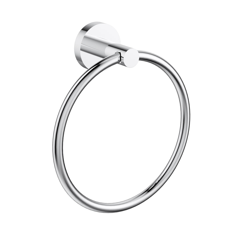 IKON OTUS SLIMLINE TOWEL RING 190MM CHROME