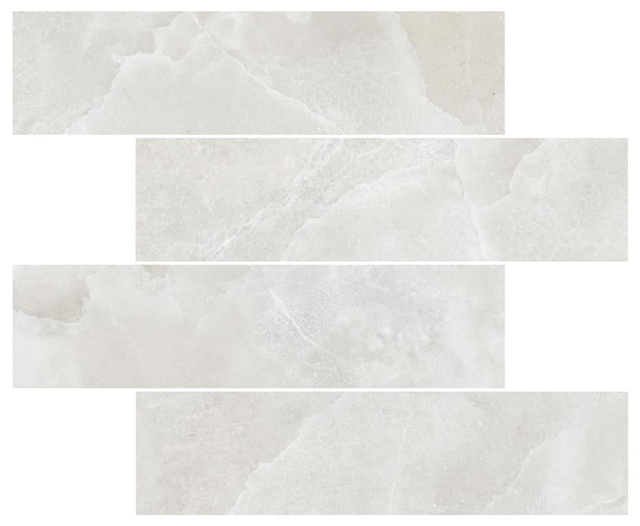 MUSES ONYX LIGHT GREY POLISHED 75X300MM SUBWAY TILE (PER BOX)