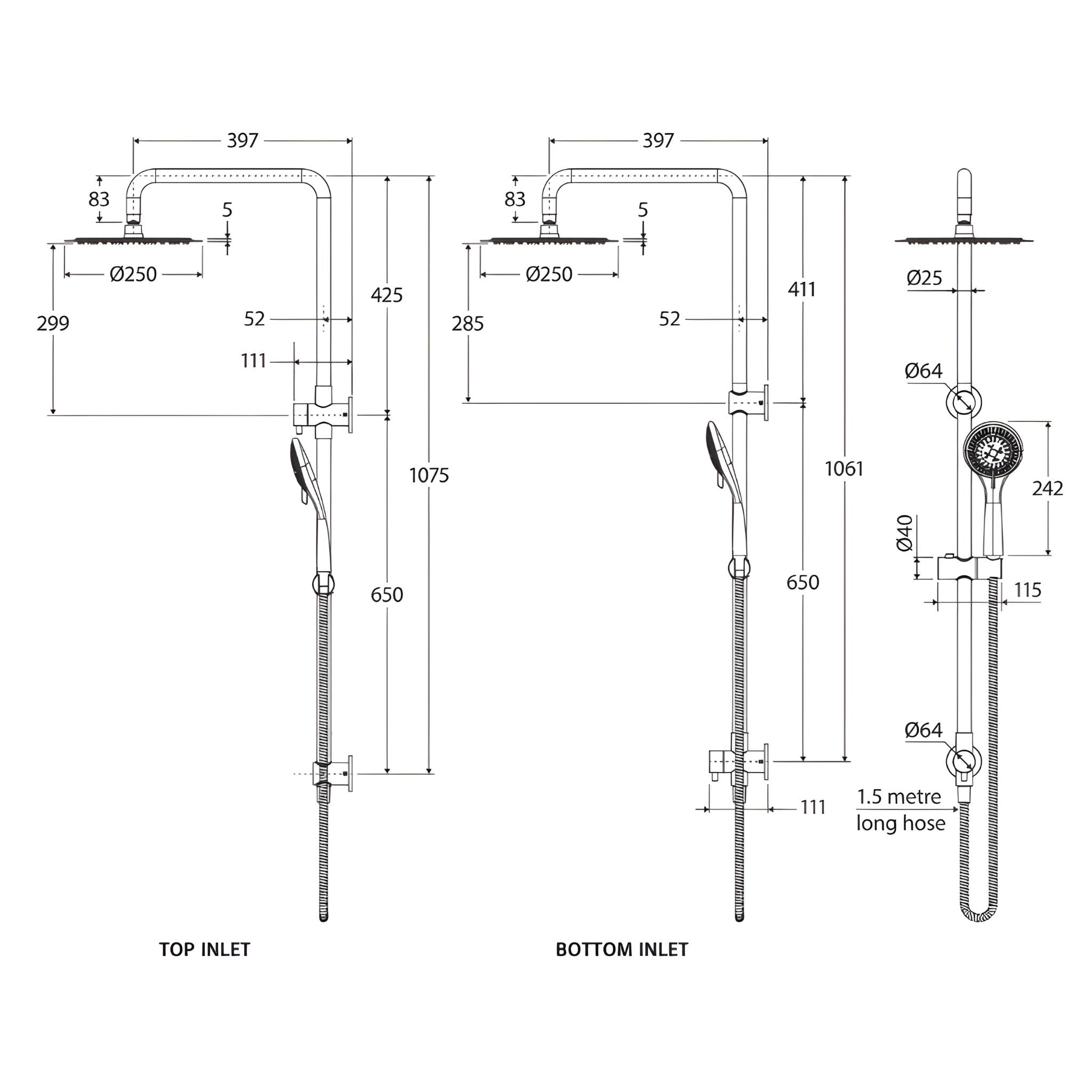 FIENZA STELLA MULTIFUNCTION TWIN SHOWER CHROME