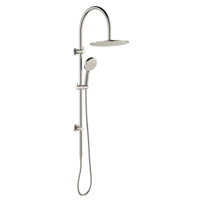 FIENZA EMPIRE SLIM CURVED TWIN SHOWER BRUSHED NICKEL