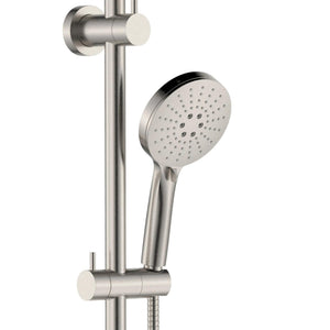 FIENZA EMPIRE SLIM CURVED TWIN SHOWER BRUSHED NICKEL