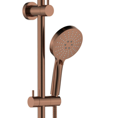 FIENZA EMPIRE SLIM CURVED TWIN SHOWER BRUSHED COPPER