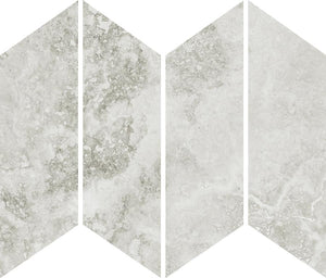 MUSES IMPERIAL STONE BEIGE FELLTEC 73X260MM CHEVRON MOSAIC TILE (PER BOX)