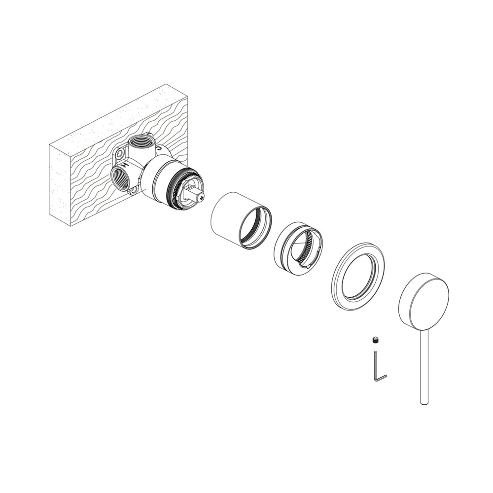 OLIVERI VENICE WALL MIXER 125MM CLASSIC GOLD