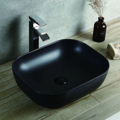 BTH ABOVE COUNTER CERAMIC ARTISTIC BASIN BLACK 495MM