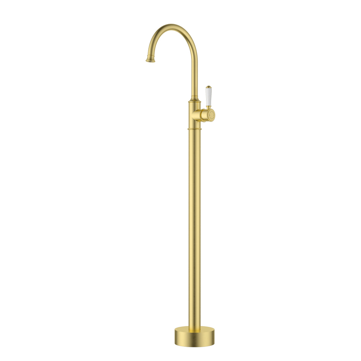 IKON CLASICO WALL BASIN MIXER CERAMIC HANDLE BRUSHED GOLD