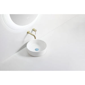 RIVA 499 DIAGONAL PATTERN ABOVE COUNTER BASIN GLOSS WHITE 360MM
