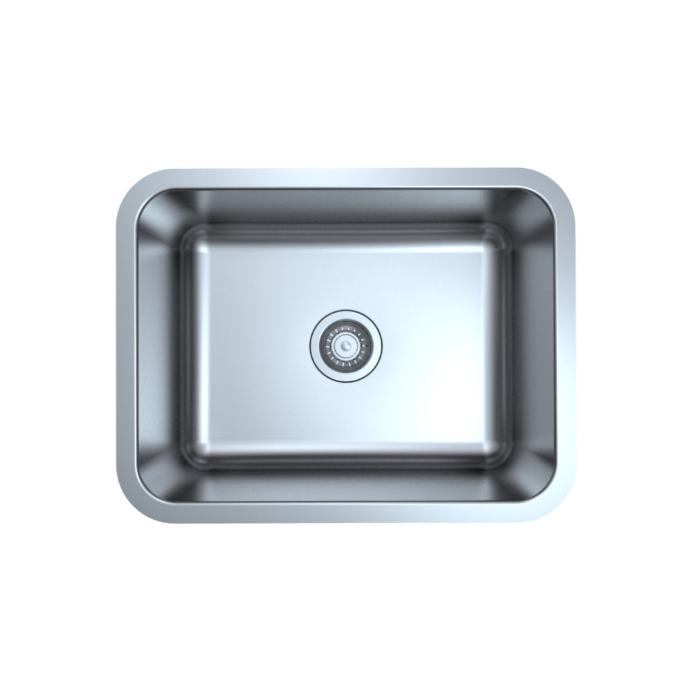 IKON OTUS SINGLE BOWL UNDERMOUNT SINK STAINLESS STEEL 587MM