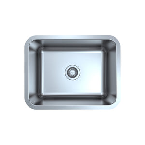IKON OTUS SINGLE BOWL UNDERMOUNT SINK STAINLESS STEEL 587MM