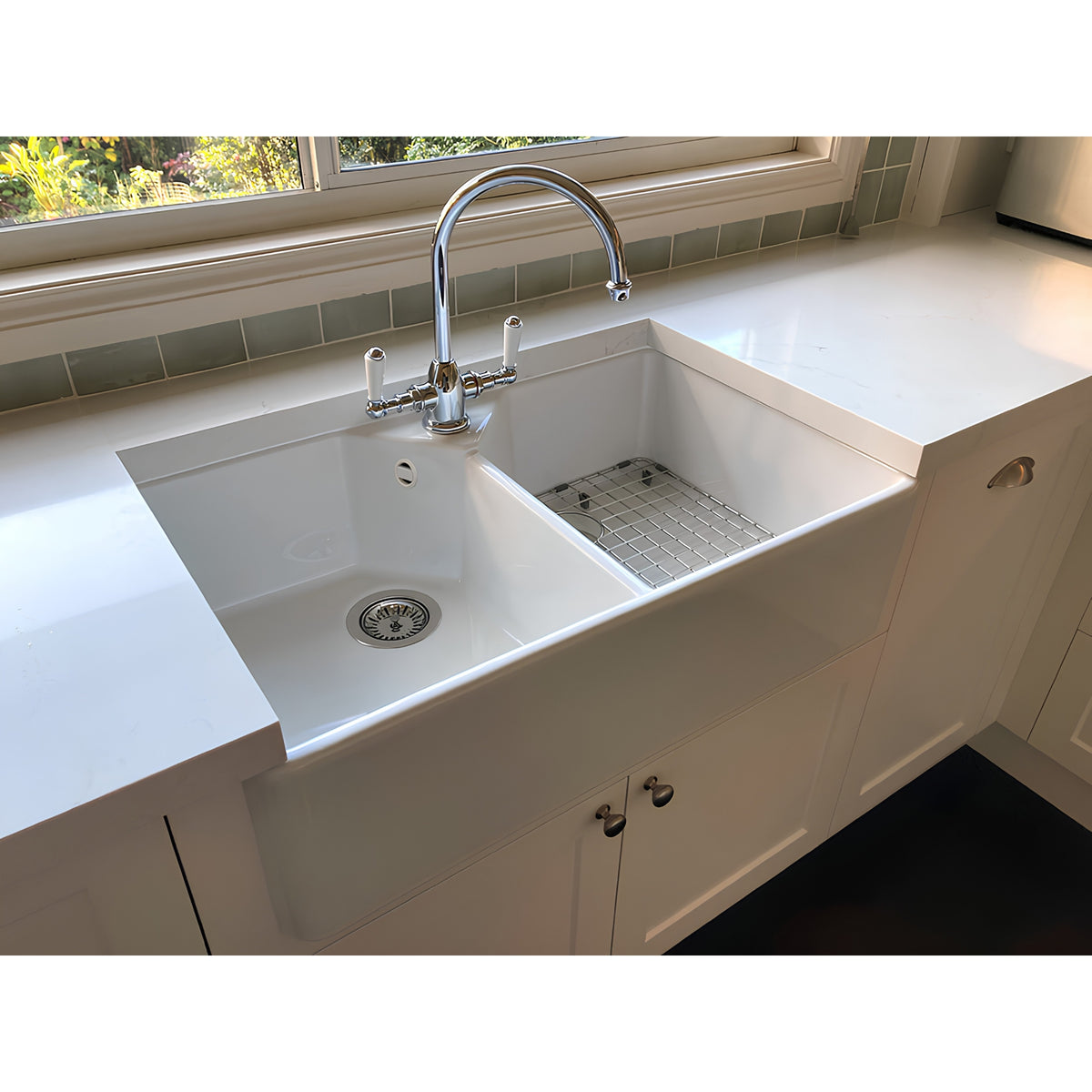 TURNER HASTINGS CHESTER RIGHT HAND SIDE PROTECTIVE SINK GRID 405MM STAINLESS STEEL