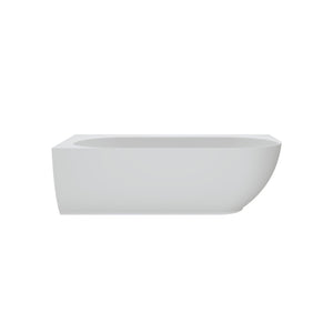 FIENZA MATTA SOLID SURFACE LEFT CORNER BATHTUB MATTE WHITE 1750MM