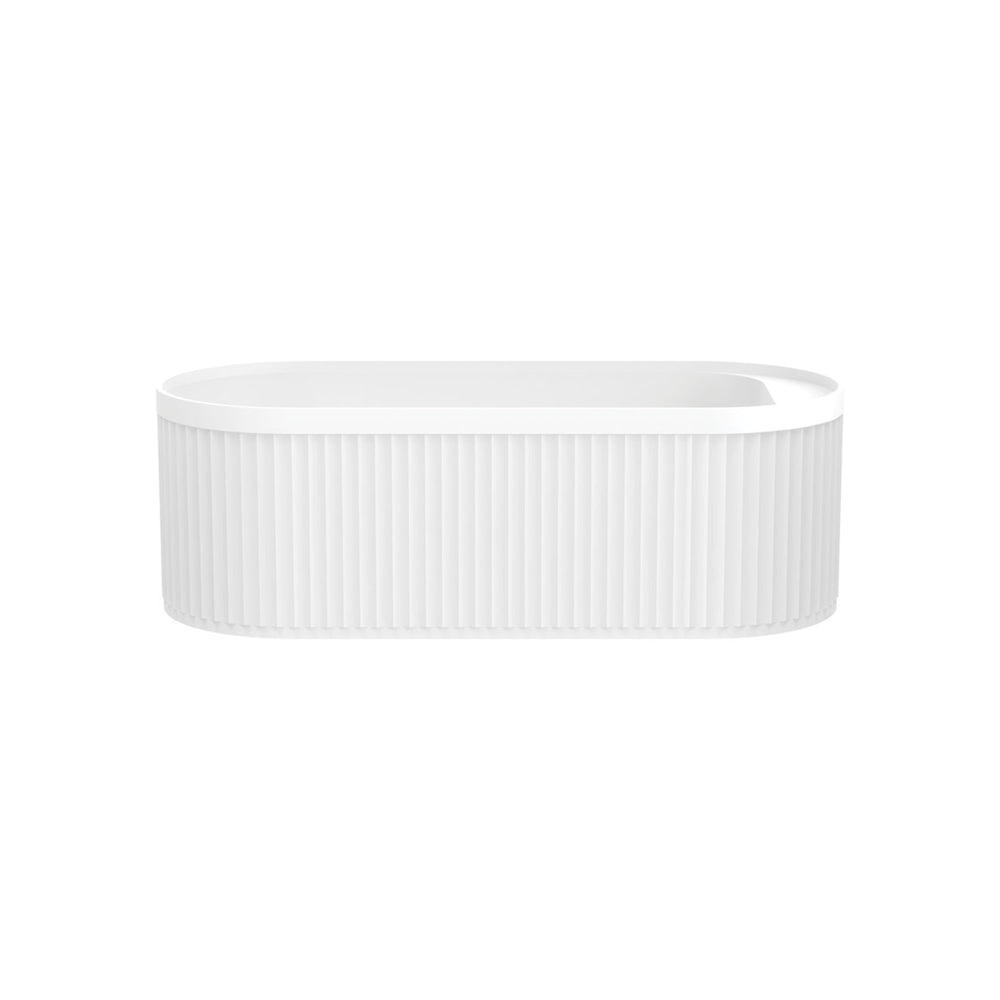 FIENZA MINKA SOLID SURFACE FREESTANDING BATHTUB MATTE WHITE 1710MM