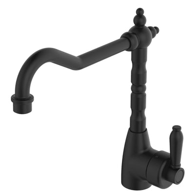 FIENZA ELEANOR SHEPHERDS CROOK SINK MIXER 283MM MATTE BLACK