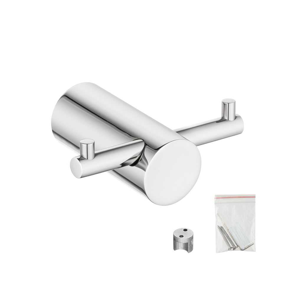 AQUAPERLA DOUBLE ROBE HOOK CHROME