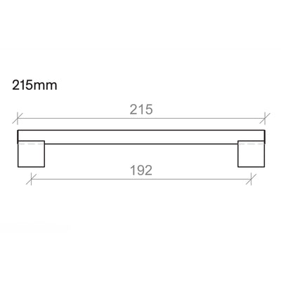 TIMBERLINE LORD HANDLE BRUSHED GOLD (AVAILABLE IN 120MM, 215MM, 310MM AND 410MM)