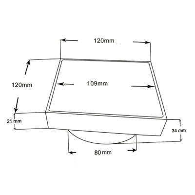 AQUAPERLA TILE INSERT SHOWER GRATE DRAIN MATTE BLACK 120MM
