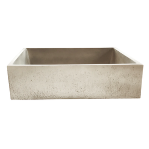 VEROTTI METROPOLITAN ABOVE COUNTER CONCRETE BASIN MATTE GREY 600MM