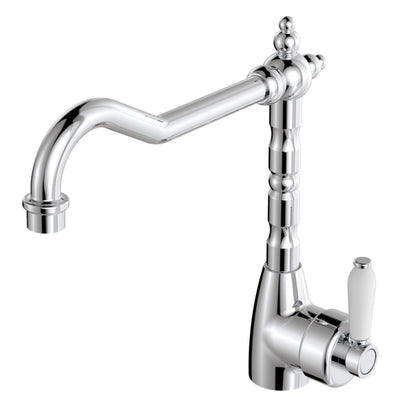 FIENZA ELEANOR SHEPHERDS CROOK SINK MIXER 283MM CERAMIC HANDLE CHROME
