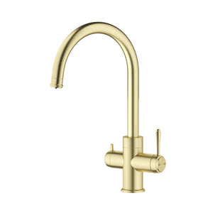 BELLA VISTA MICA HERITAGE 3-WAY FILTER SINK MIXER 380MM FRENCH GOLD