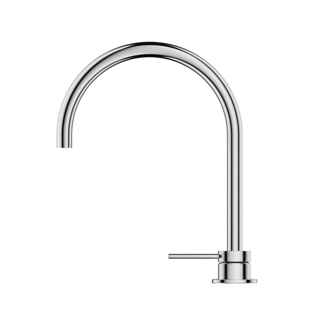 BELLA VISTA MICA LEAD FREE GOOSENECK HOB SINK/BASIN MIXER SET 311MM CHROME