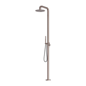 NERO ZEN OUTDOOR FREESTANDING SHOWER COLUMN BRUSHED BRONZE