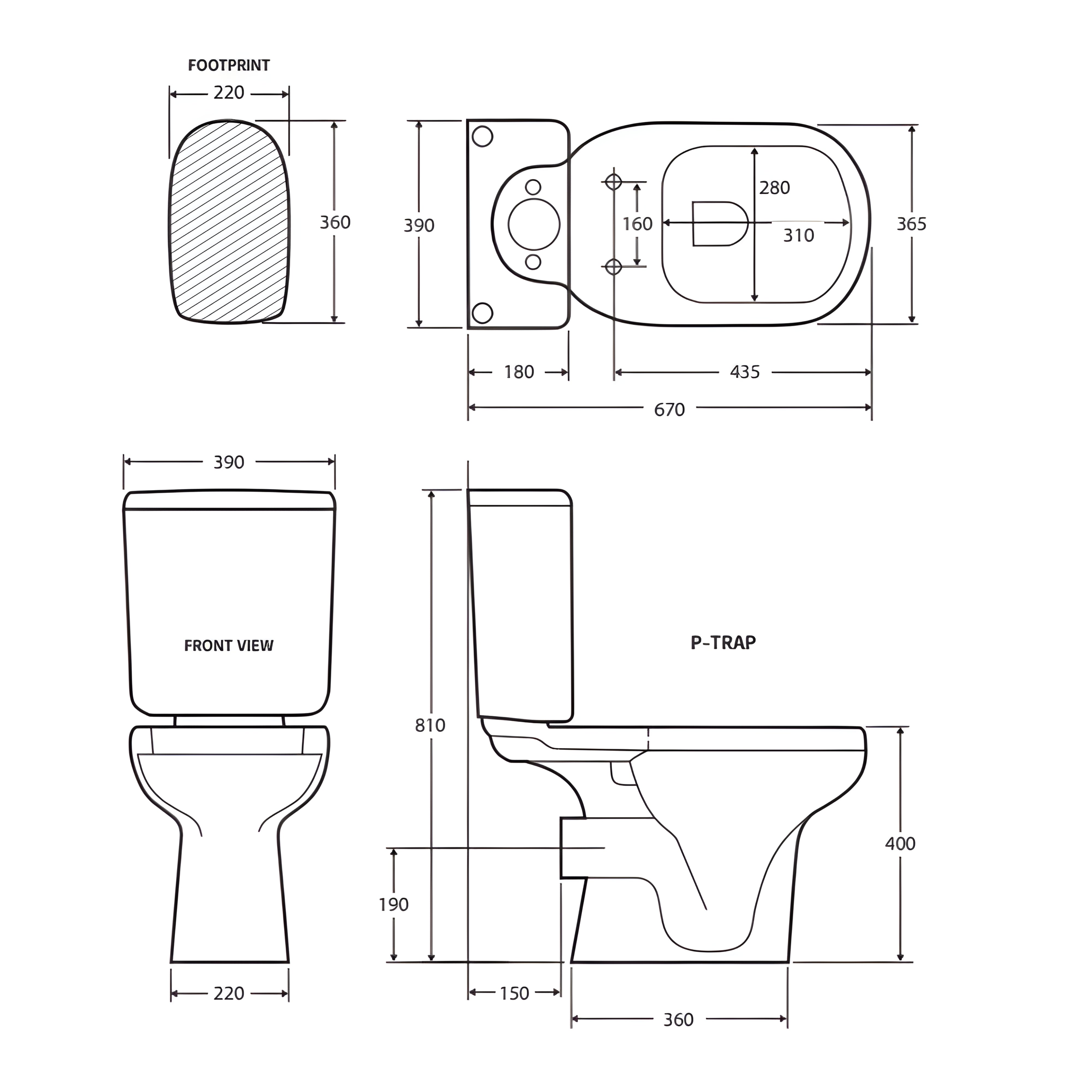 FIENZA RAK LIWA CLOSE COUPLED TOILET SUITE ALPINE WHITE