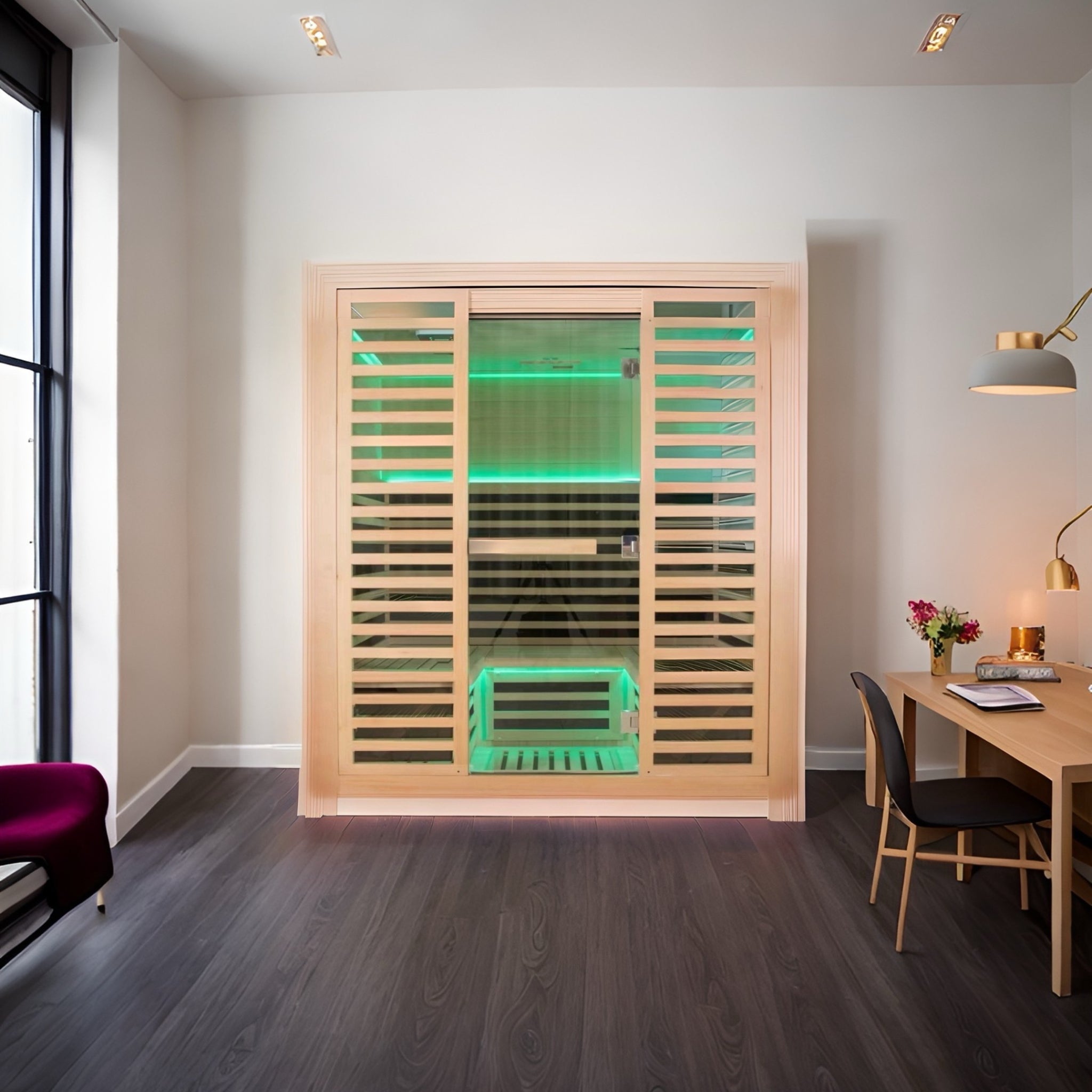 ZUA HEALTH 4 PERSON FAR INFRARED SAUNA ROOM LOW EMF VERSION