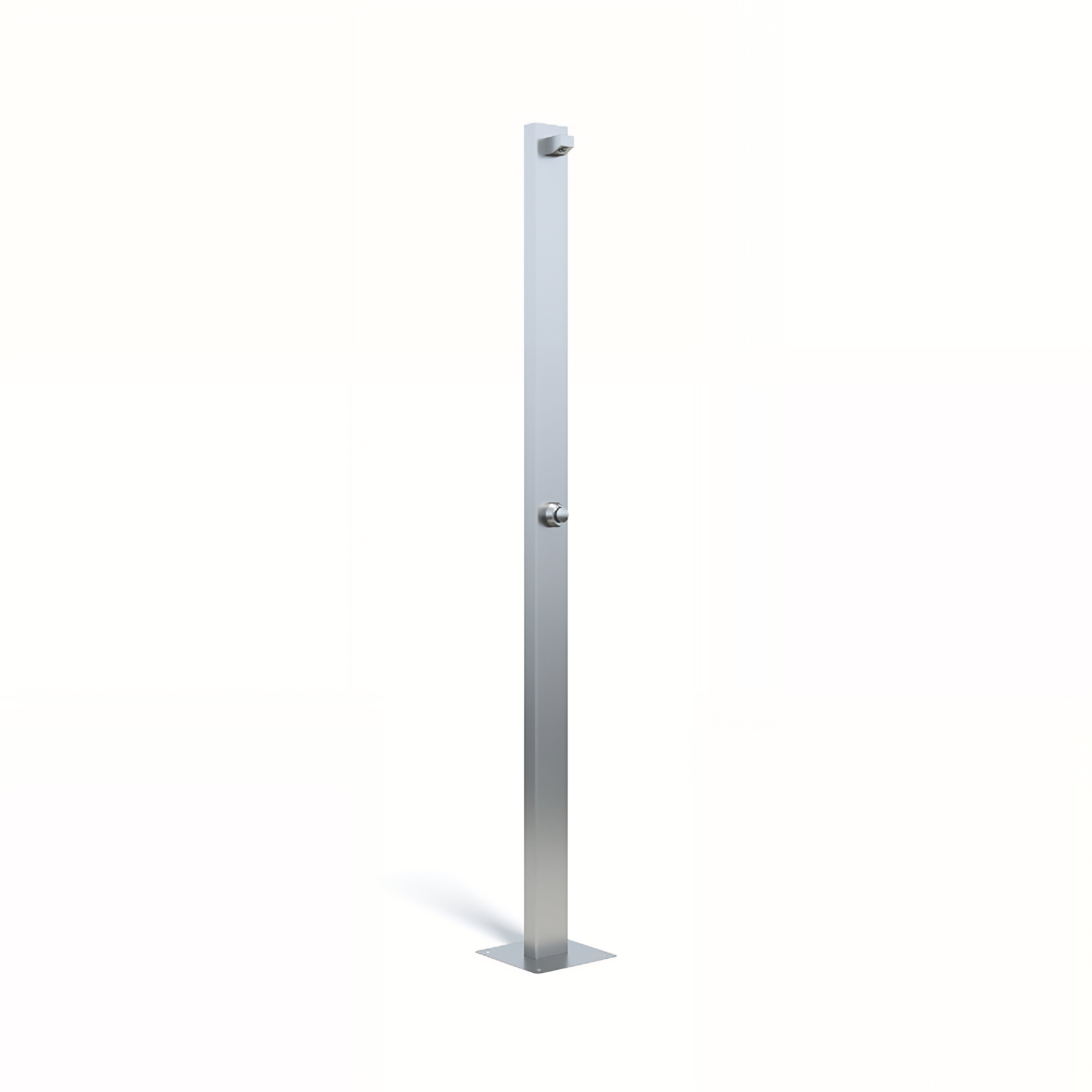 RAINWARE BEACH SLIM FREESTANDING OUTDOOR TIME FLOW SINGLE SHOWER STAINLESS STEEL