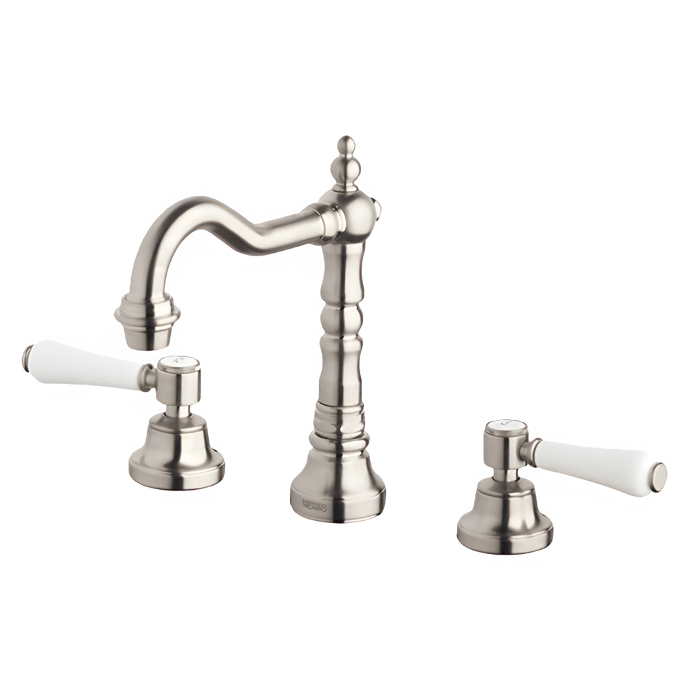 ARMANDO VICARIO PROVINCIAL THREE PIECE BASIN SET WITH LEVER HANDLES BRUSHED NICKEL