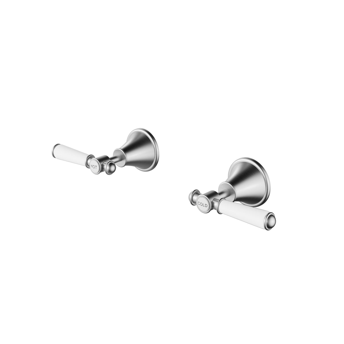 IKON CLASICO WALL TOP ASSEMBLIES BRUSHED NICKEL (CERAMIC HANDLE)