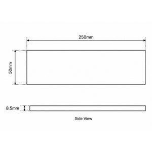 EVERSTONE MIDO MINT GLOSSY 50X250MM RECTANGLE TILE (PER BOX)