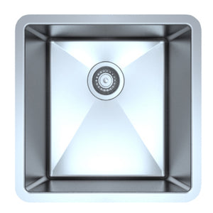 IKON OTUS SINGLE BOWL UNDERMOUNT SINK STAINLESS STEEL 394MM