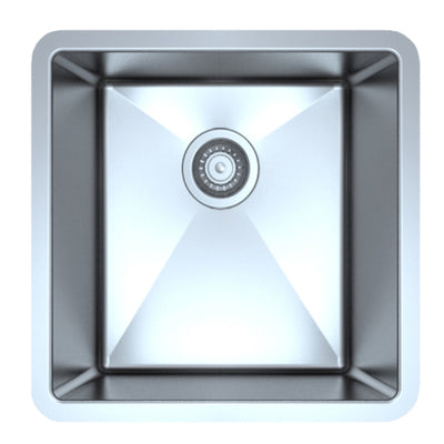 IKON OTUS SINGLE BOWL UNDERMOUNT SINK STAINLESS STEEL 394MM