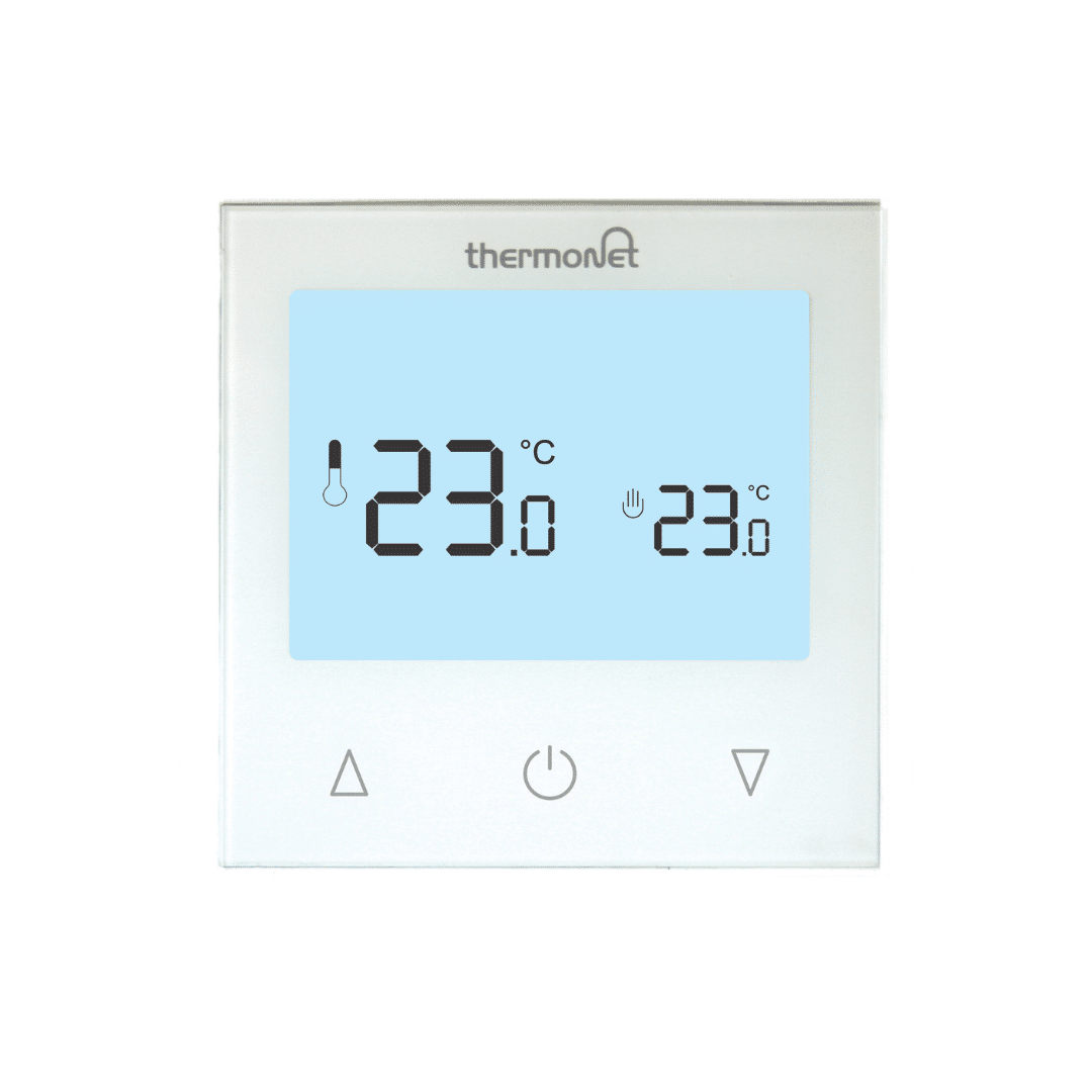 THERMOGROUP THERMOTOUCH 9.2MG GLASS MANUAL THERMOSTAT ICE WHITE