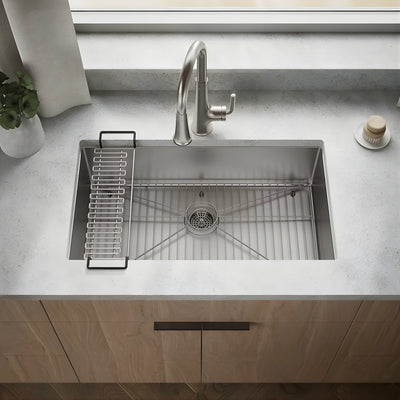 KOHLER STRIVE UNDERMOUNT SINGLE BOWL KITCHEN SINK STAINLESS STEEL 813MM