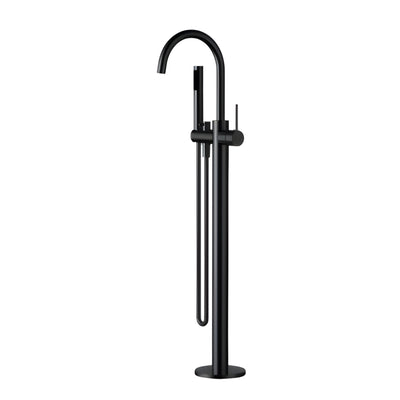 MODERN NATIONAL STAR MINI FREESTANDING BATH MIXER WITH HAND SHOWER 1010MM MATTE BLACK