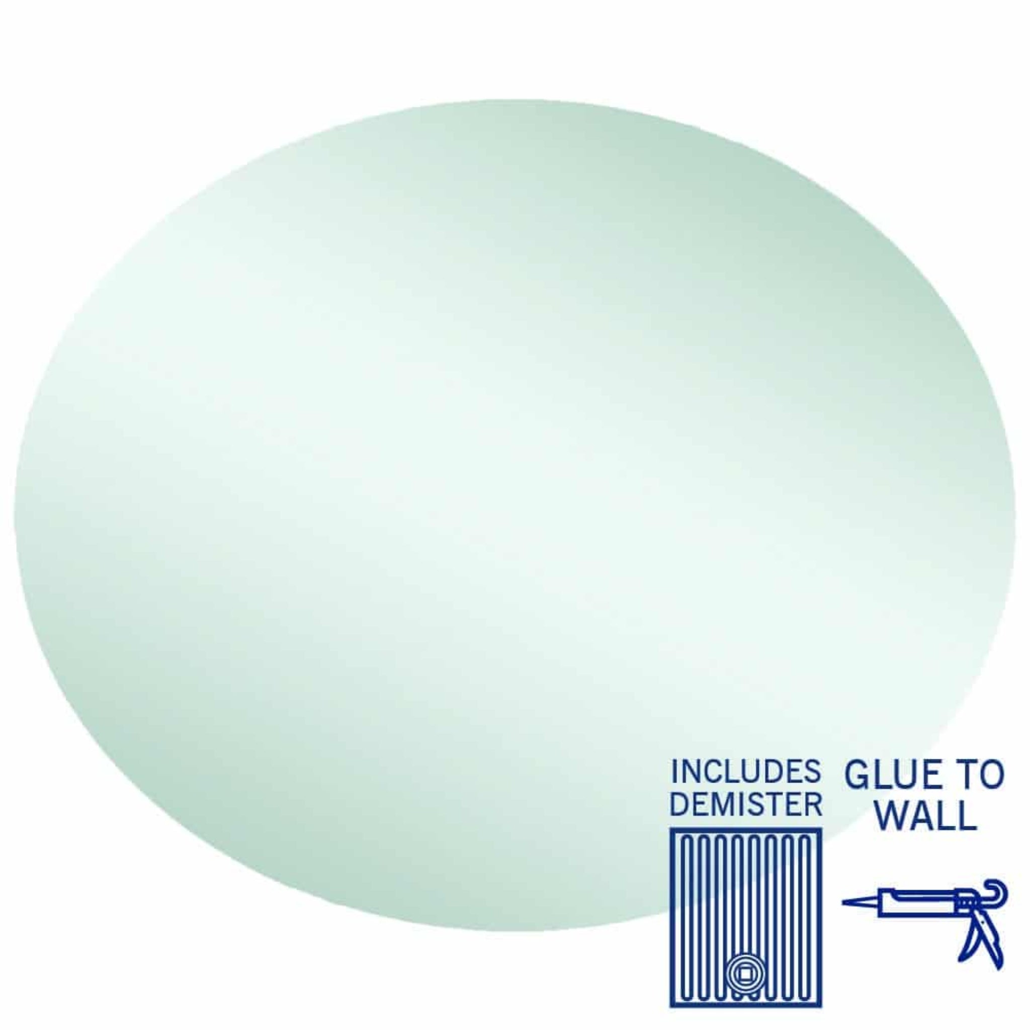 THERMOGROUP ABLAZE OVAL POLISHED EDGE MIRROR WITH DEMISTER 750X900MM