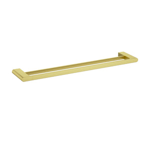 IKON CORA DOUBLE TOWEL RAIL 600MM BRUSHED GOLD