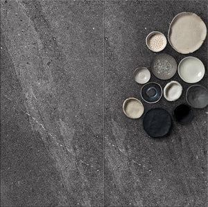 MUSES CREST DARK GREY FELLTEC 300X600MM RECTANGULAR TILE (PER BOX)