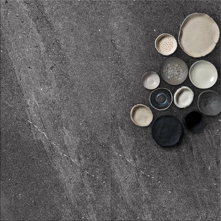 MUSES CREST DARK GREY FELLTEC 300X600MM RECTANGULAR TILE (PER BOX)