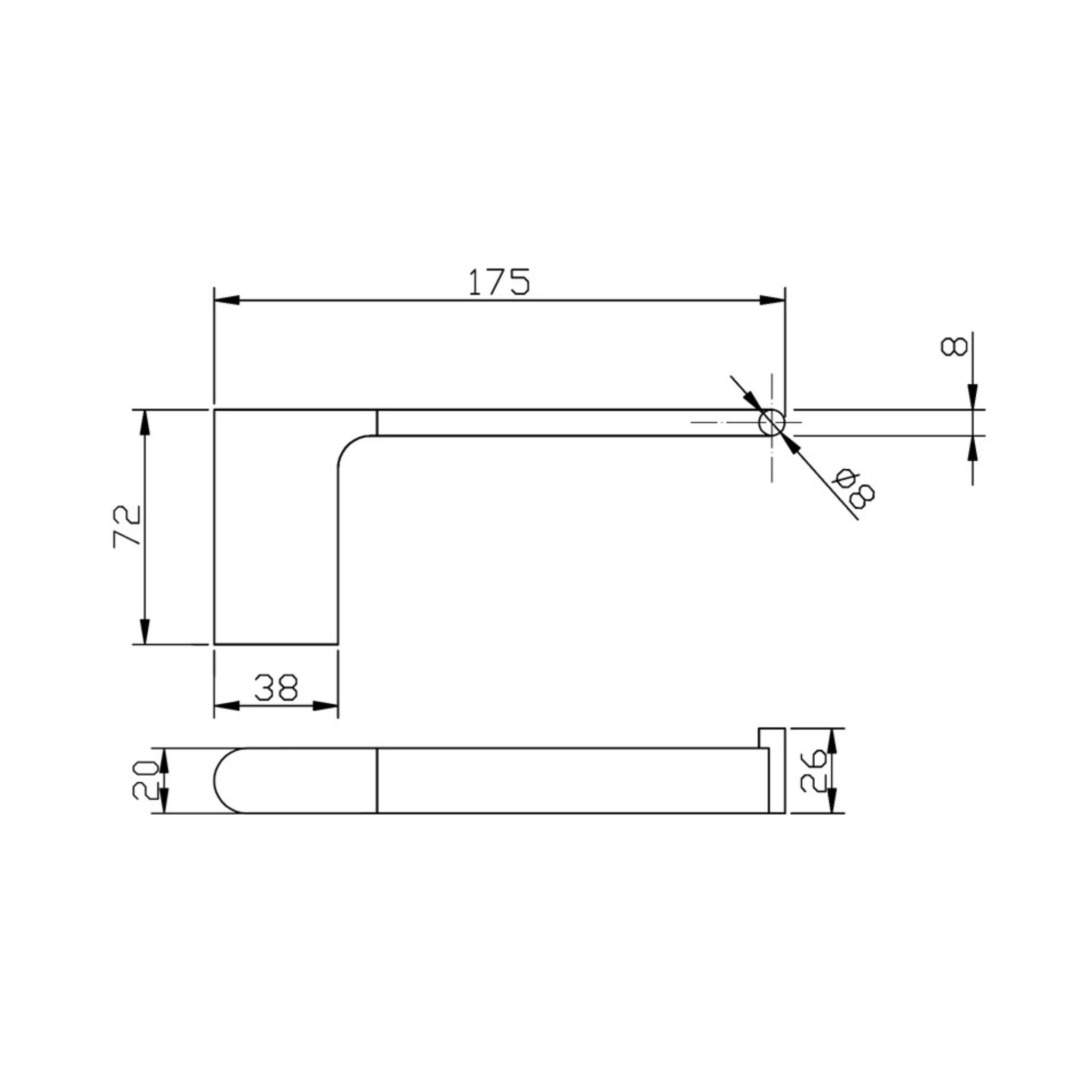 IKON CORA TOILET ROLL HOLDER 175MM BRUSHED NICKEL