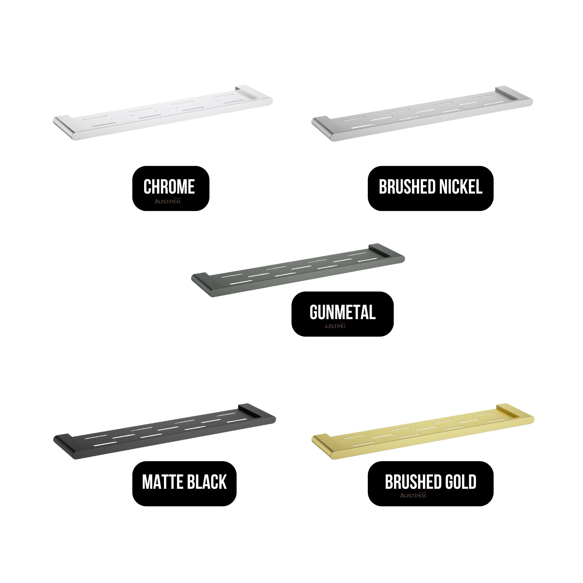 IKON CORA SHELF METAL 550MM BRUSHED NICKEL