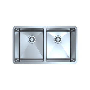 IKON OTUS DOUBLE BOWL UNDERMOUNT SINK STAINLESS STEEL 808MM