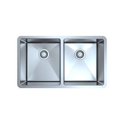 IKON OTUS DOUBLE BOWL UNDERMOUNT SINK STAINLESS STEEL 808MM