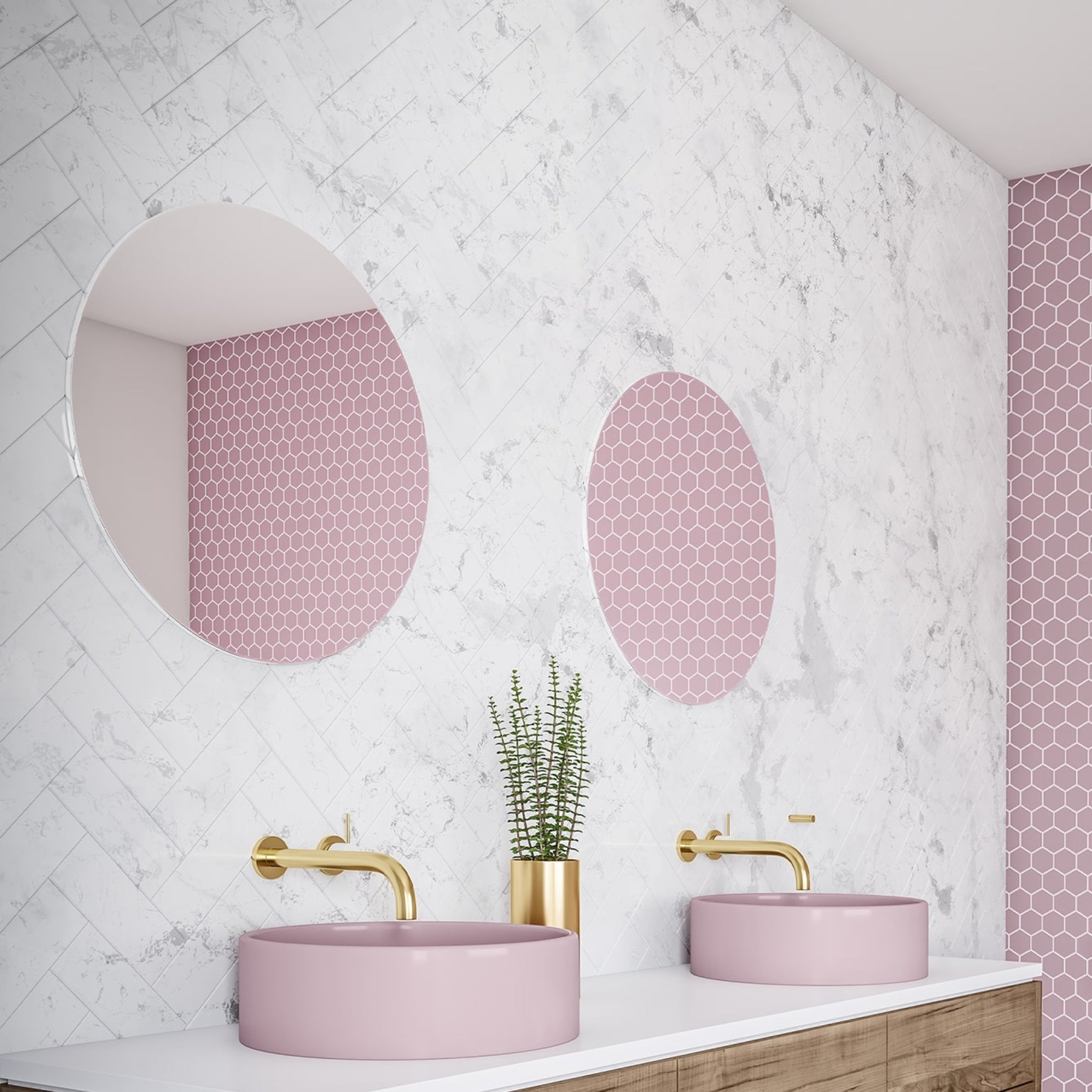 THERMOGROUP ABLAZE ROUND POLISHED EDGE MIRROR WITH DEMISTER 700MM