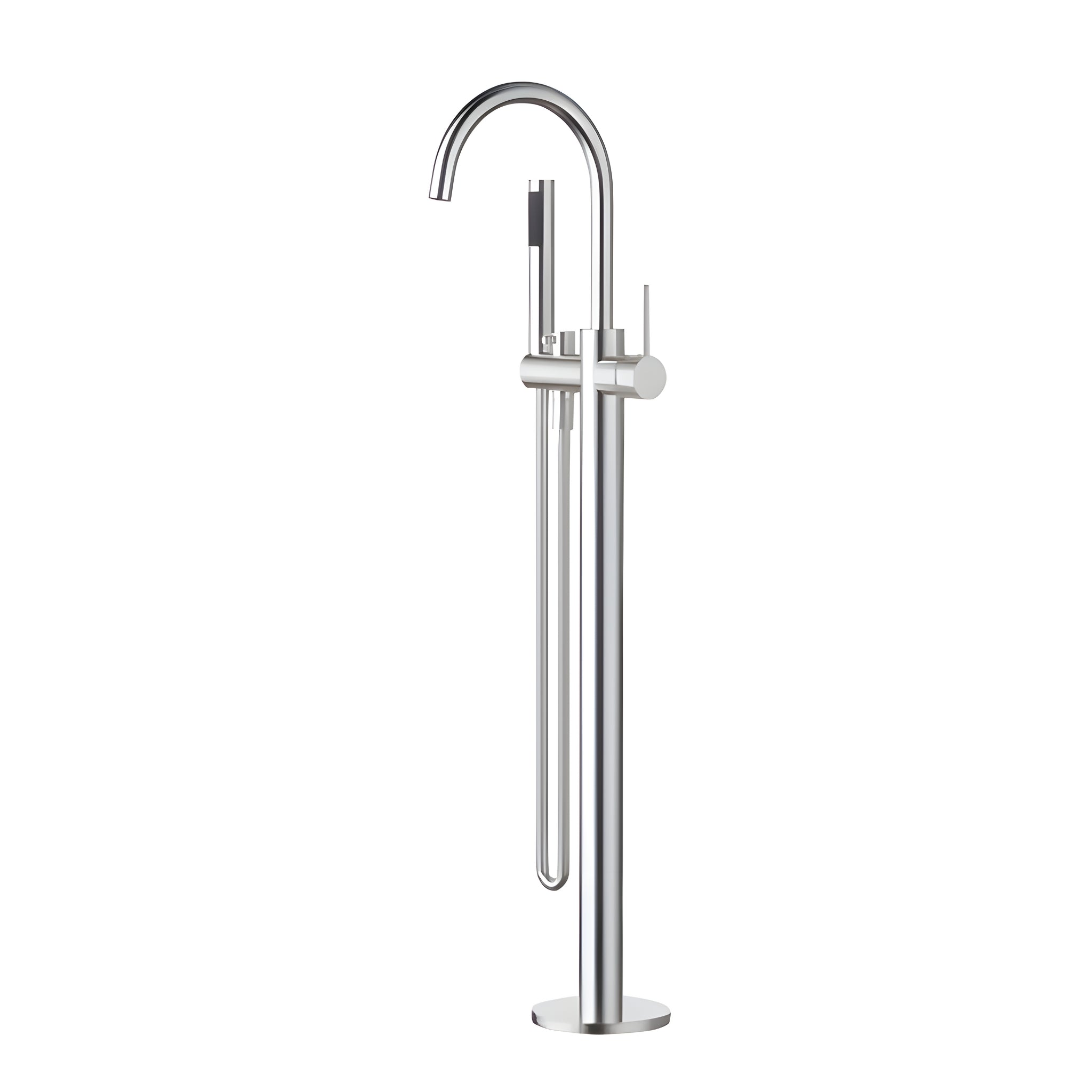 MODERN NATIONAL STAR MINI FREESTANDING BATH MIXER WITH HAND SHOWER 1010MM CHROME