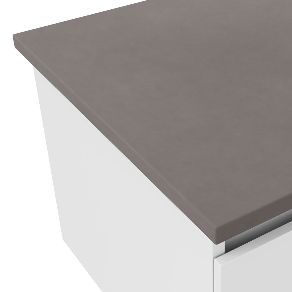 FIENZA WARM GREY BOWL RECTANGULAR CONCRETE BENCHTOP (AVAILABLE IN 750MM, 900MM, 1200MM, 1500MM AND 1800MM)